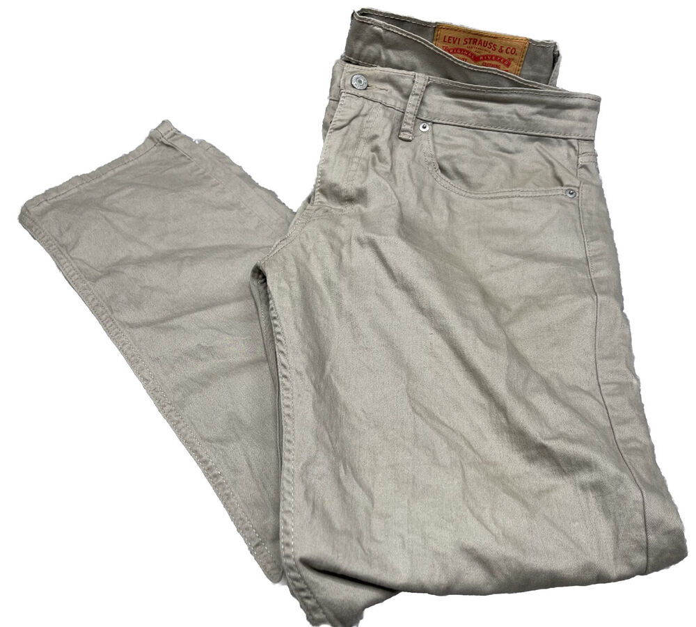 Levi Pants Strauss Mens 34x30 KhakiBeige 511Straight Leg Uniform Work Classicore